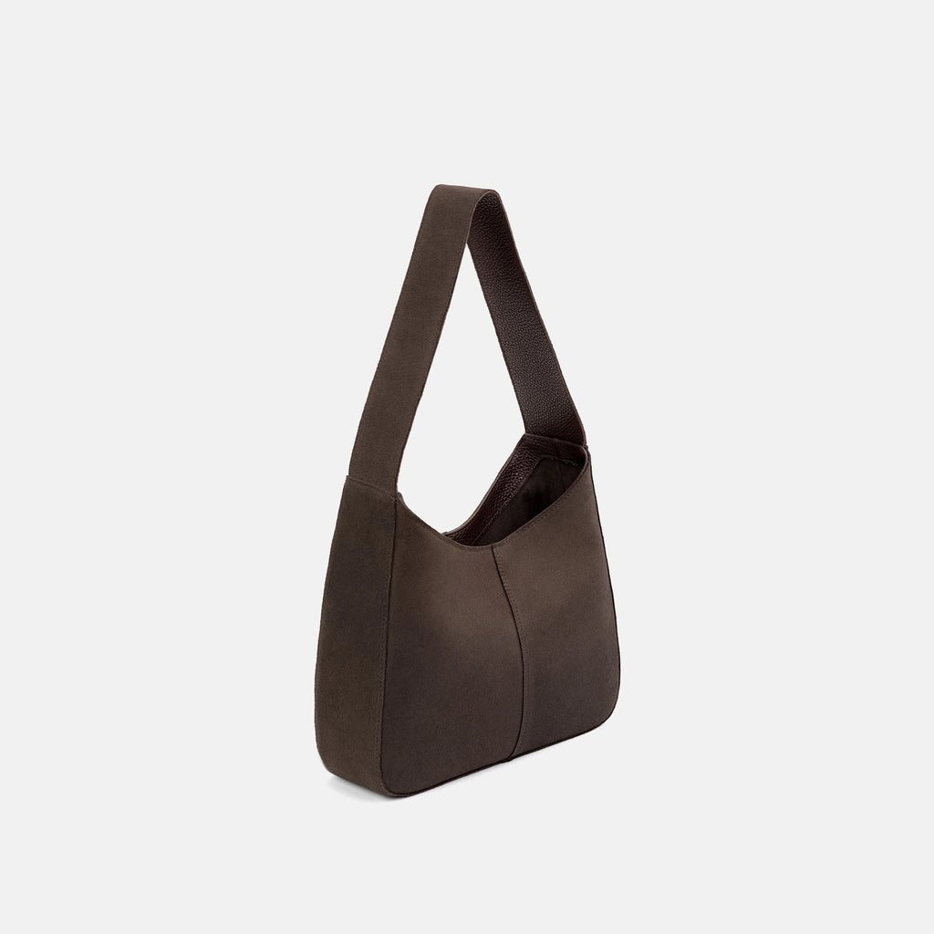 Soft Suede Slouchy Magnetic Hobo Shoulder Handbag