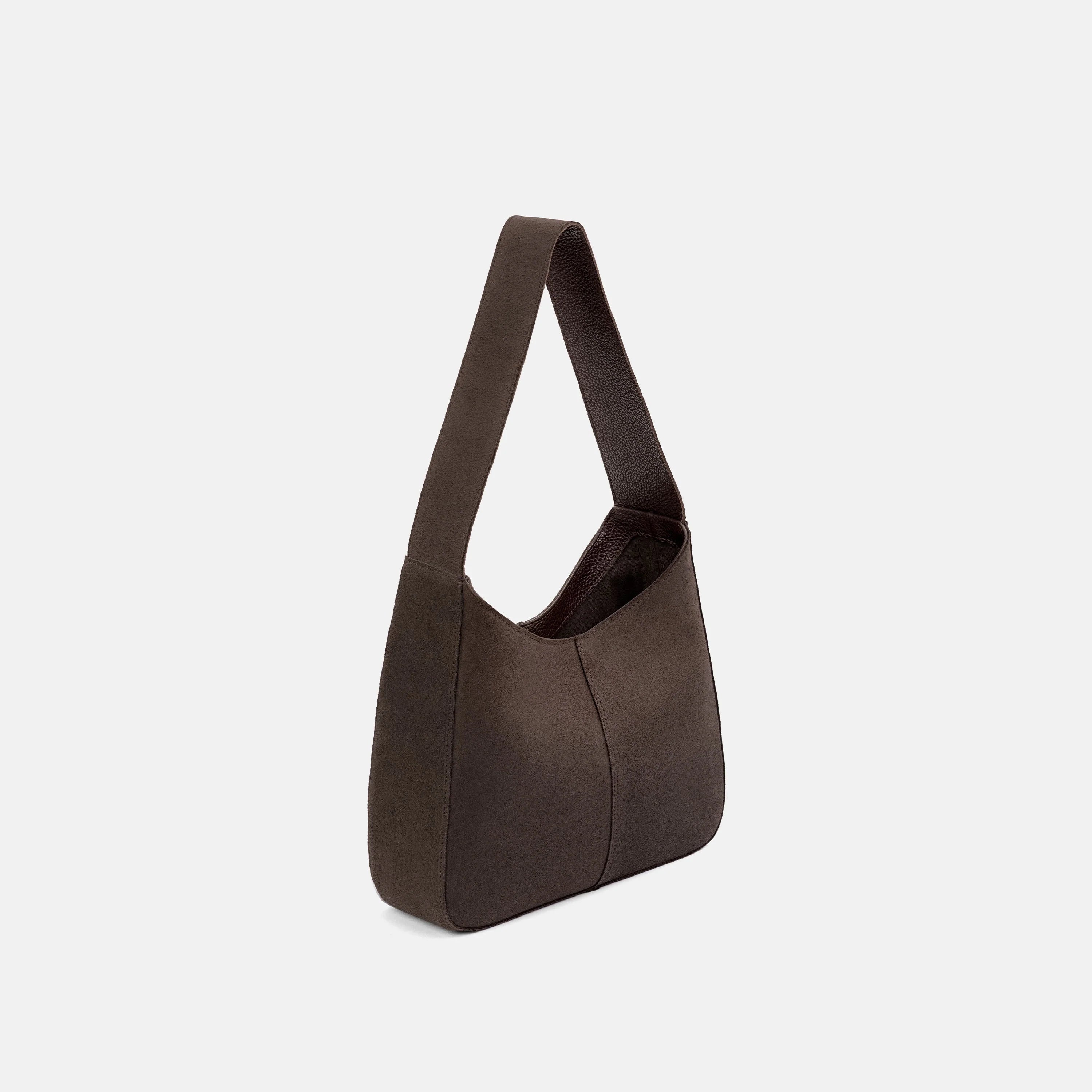 Soft Suede Slouchy Magnetic Hobo Shoulder Handbag