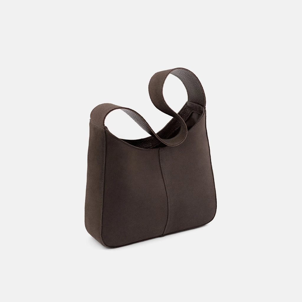 Soft Suede Slouchy Magnetic Hobo Shoulder Handbag