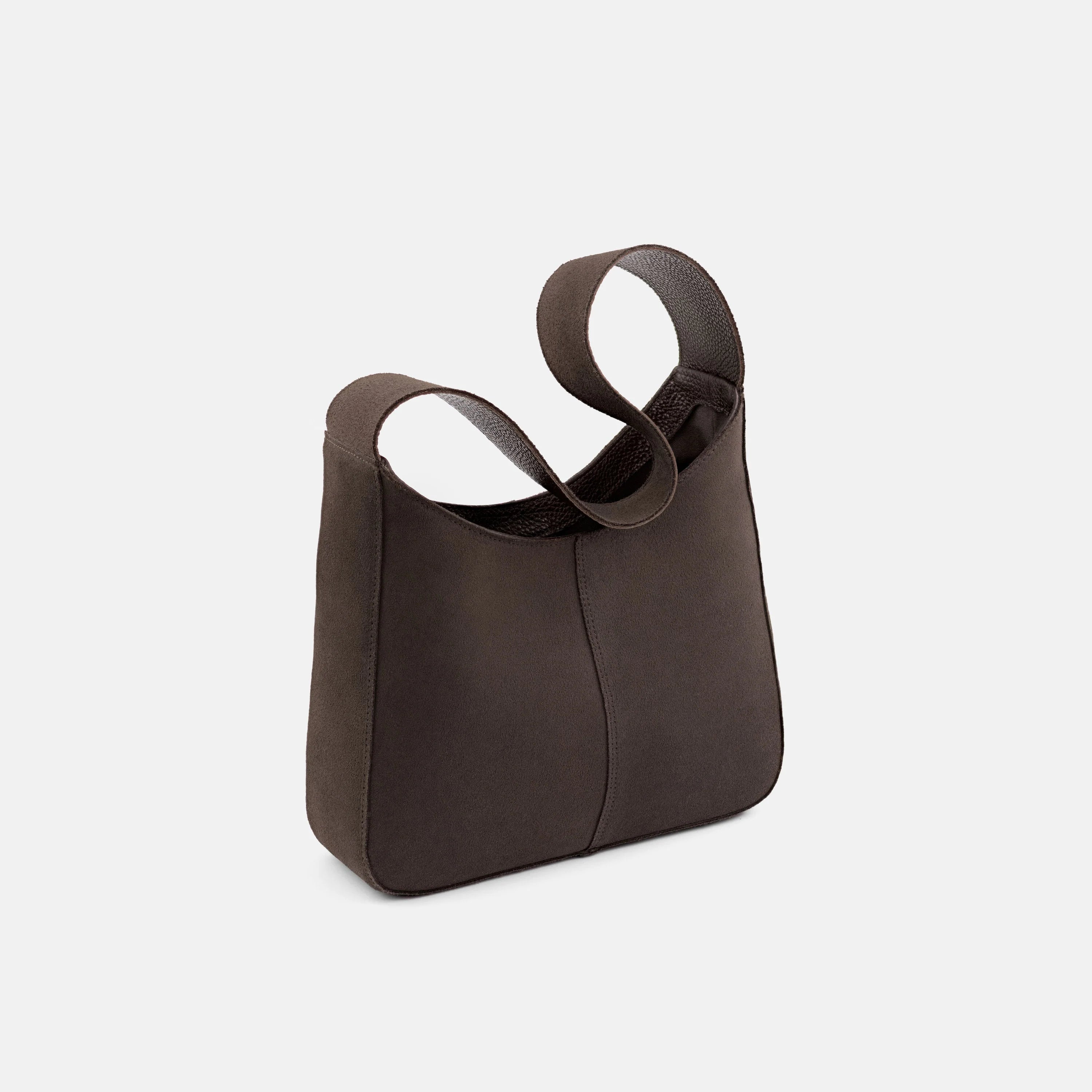 Soft Suede Slouchy Magnetic Hobo Shoulder Handbag