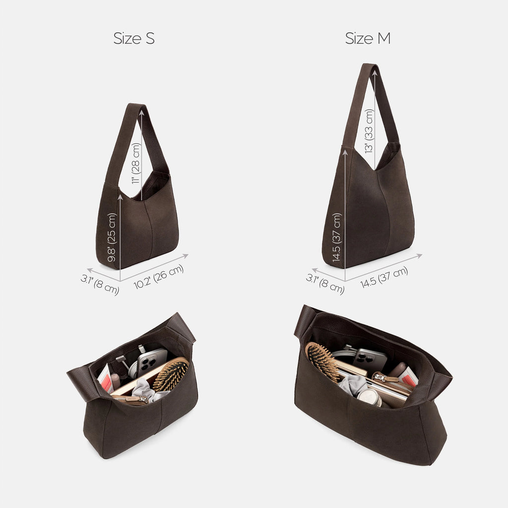 Soft Suede Slouchy Magnetic Hobo Shoulder Handbag