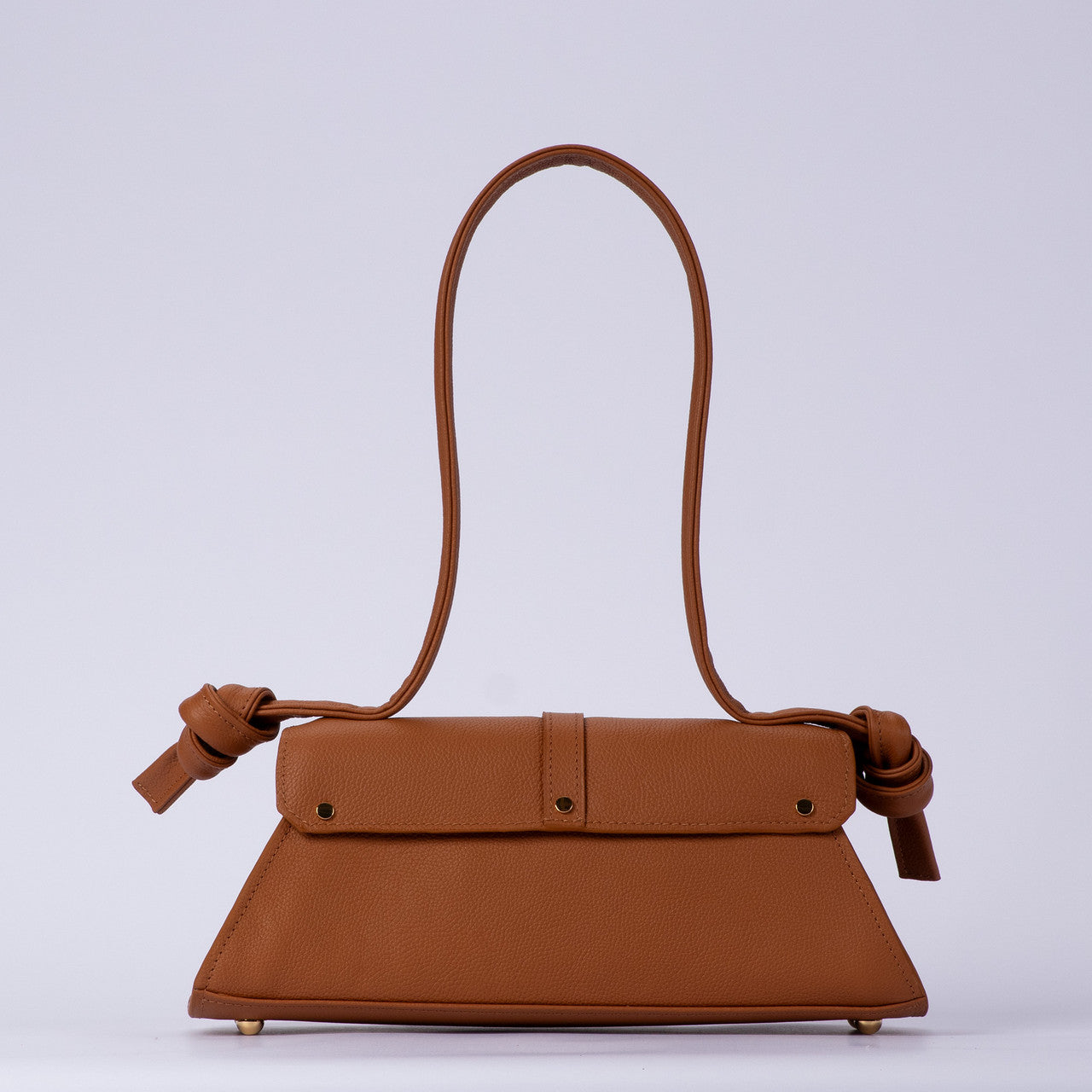 Full-Grain Taurillon Leather Knotted Strap Structured Shoulder Bag