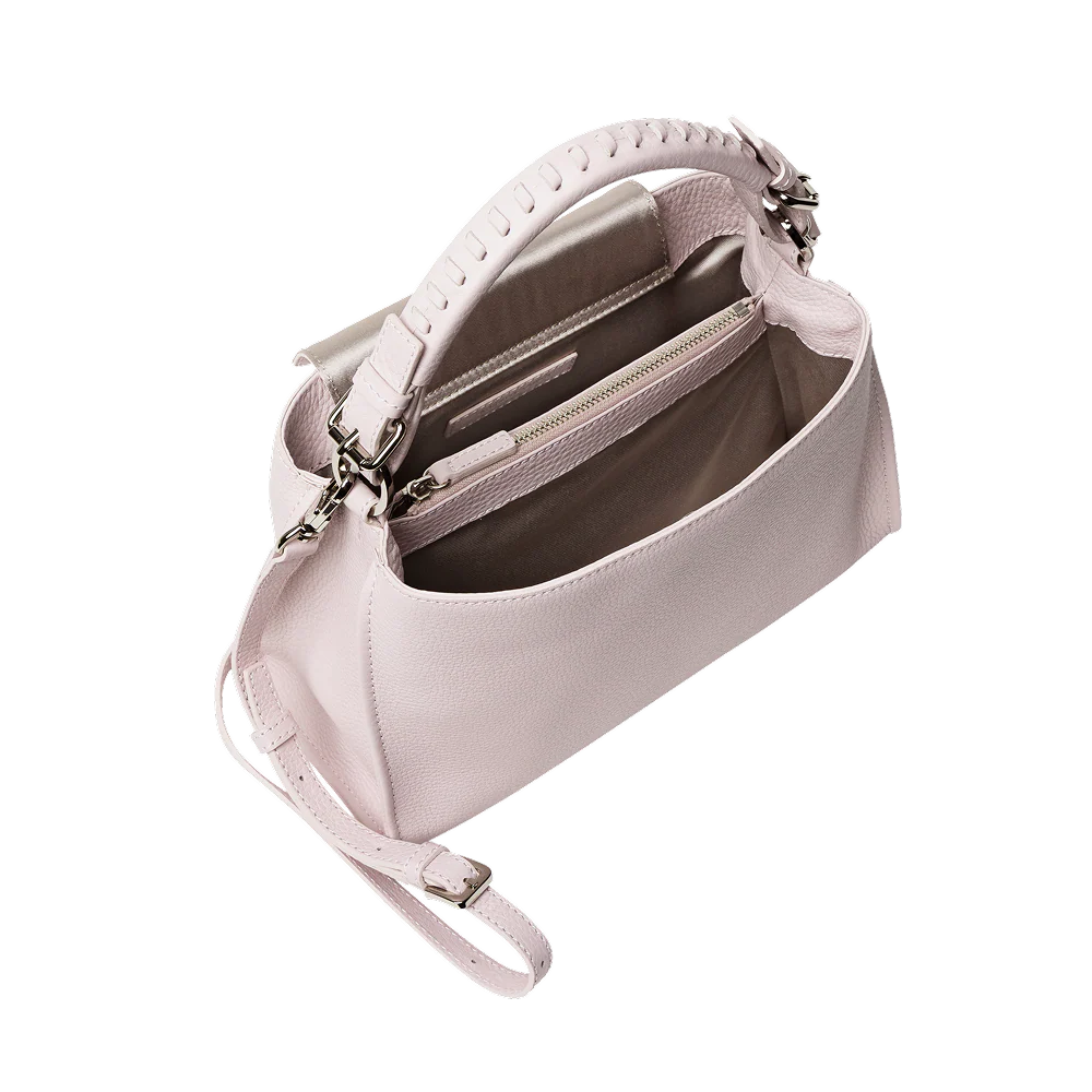 Soft Grain Cowhide 2-Way Magnetic Flap Shoulder Handbag