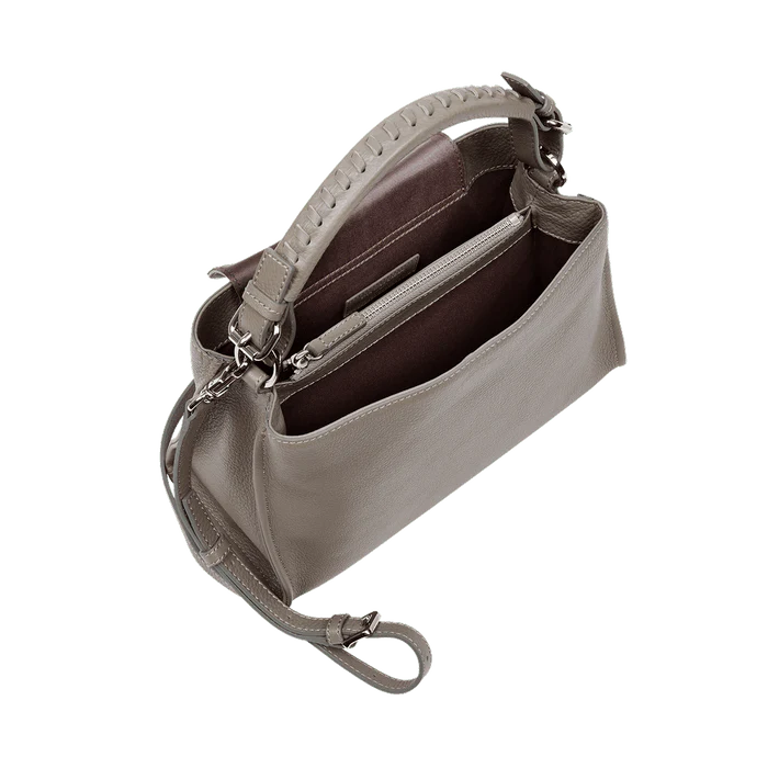 Soft Grain Cowhide 2-Way Magnetic Flap Shoulder Handbag